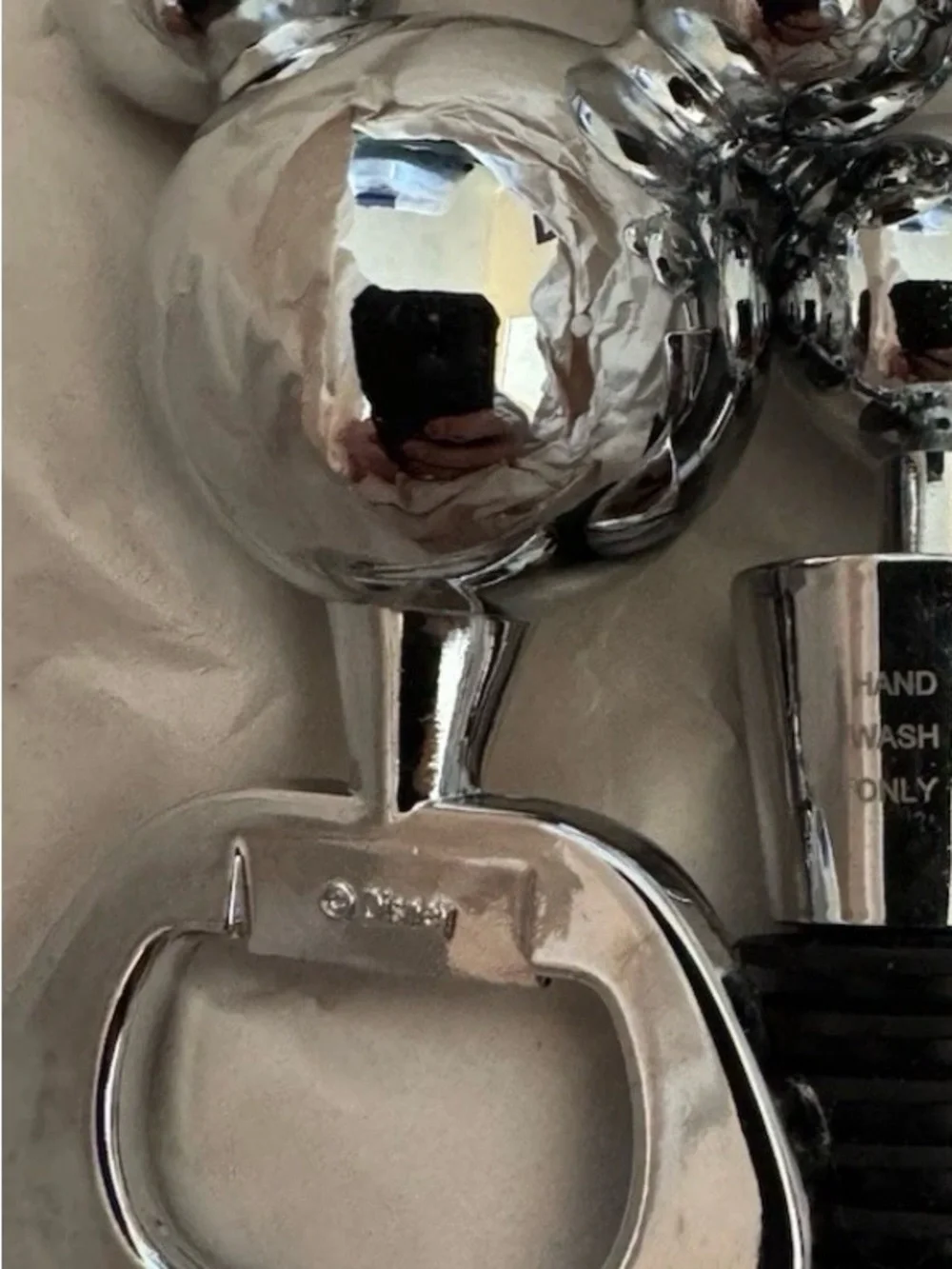 Silver Mickey-Style Wine Stopper and Bottle Opener Set - Unbranded